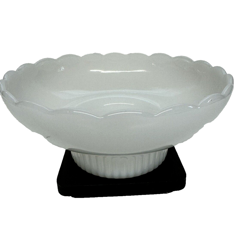 Milk Glass Grandma Core Trinket Bowl-Planter E. O. Brody Pedestal Bowl MCM RETRO
